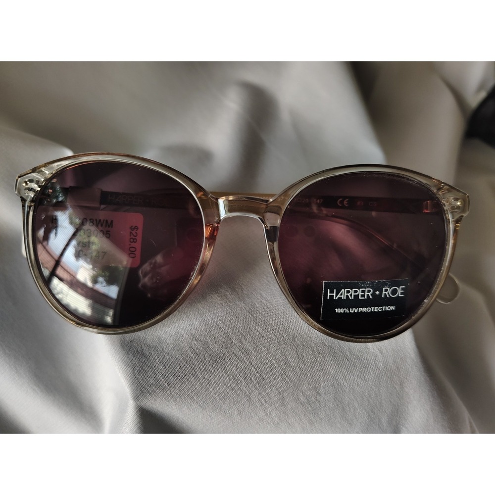 Harper Roe Crystal Oval Sunglasses Women Y2K Retro UV Protection Shades